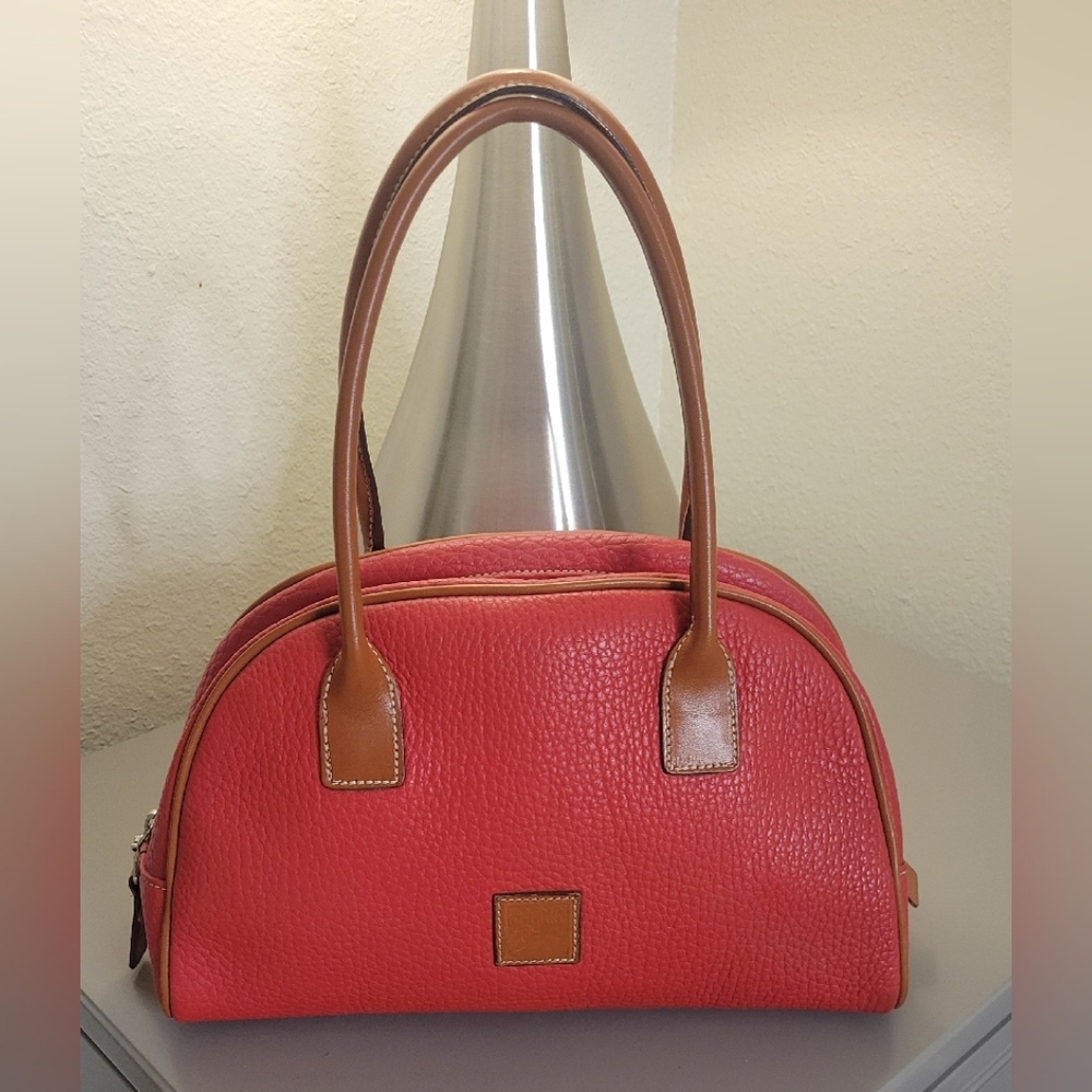 Dooney & Bourke Vintage Red Bowling Leather Handbag - Picture 1 of 13